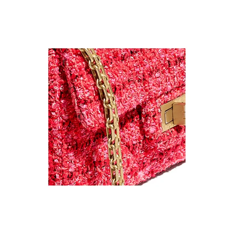 CHANEL 2.55 Cow Leather Crossbody Bag, Shoulder Bag Women's Red-4