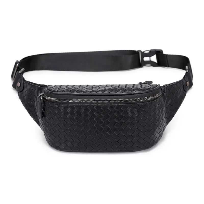 Slazenger Soft Leather One Shoulder Crossbody Bag, Sling Bag, Fanny Pack Regular Unisex Black-1