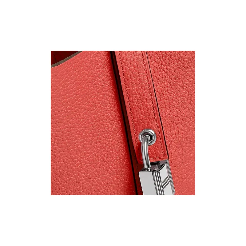 HERMES Picotin Lock Maurice Bullock Leather Basket Bag Handbag Bucket Bag 18 Women's 9T Capucine Orange Red-3