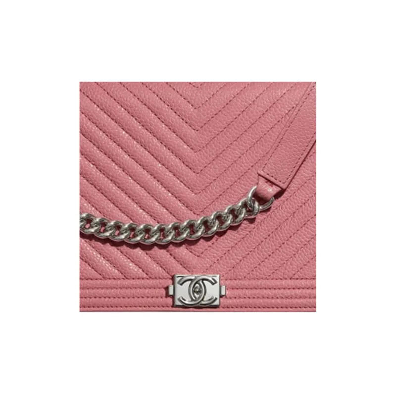 CHANEL Sheepskin And Gold Plated Metal Belt Chain Wallet, Shoulder Bag Women's Light Pink-4