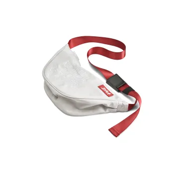 DRACONITE Polyester Crossbody Bag Unisex Gray Red Stamped