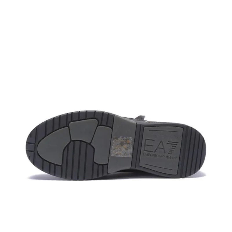 EMPORIO ARMANI High Top Casual Shoes Unisex Black Gold-5