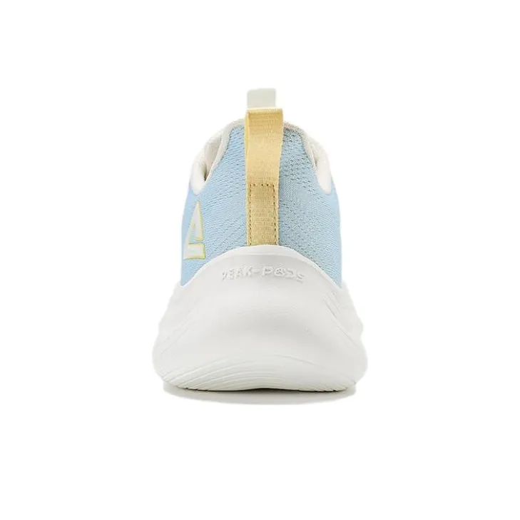 PEAK Cotton Candy Anti Slip And Wear Resistant Breathable Low Top Running Shoes Women's White Blue-3