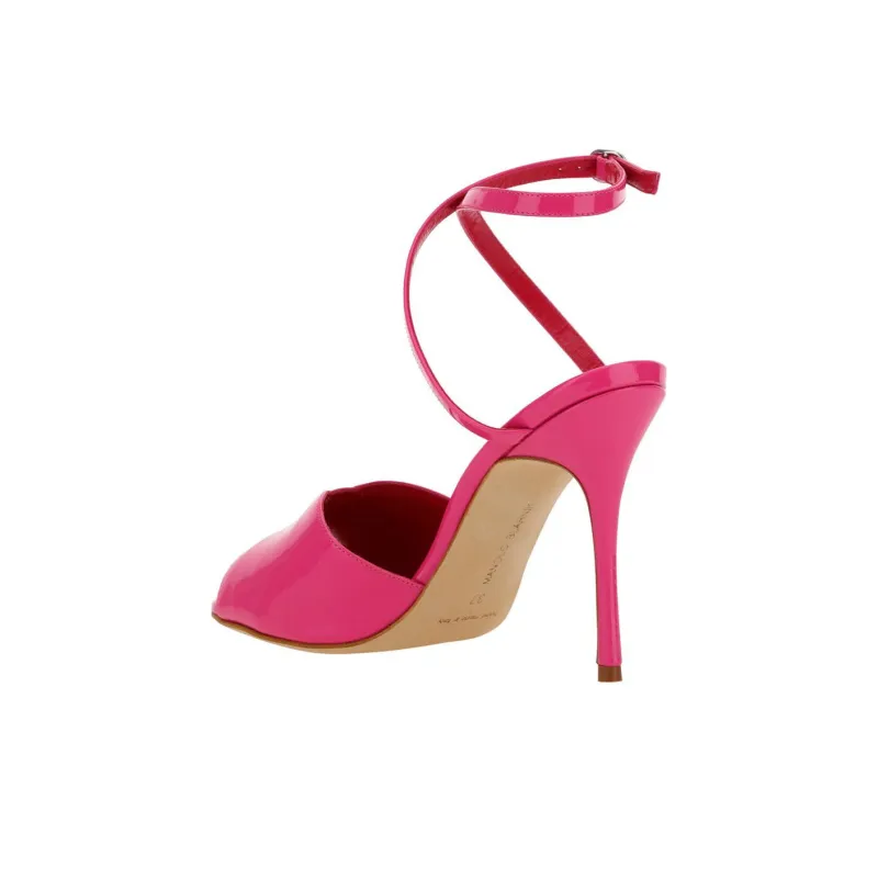 MANOLO BLAHNIK 110mm Shimmer-finish Sandals-3
