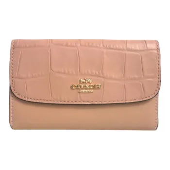 COACH Envelope Leather Wallet Women's Nude