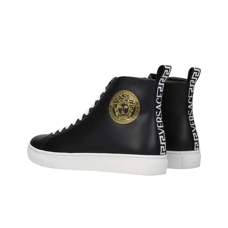 FANSIZHE High Top Stylish Skateboarding Shoes Men's Black-4