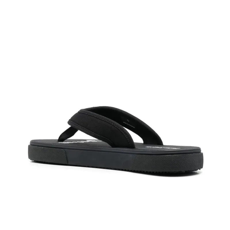 PALM ANGELS Logo Tag Flip Flops Black-3