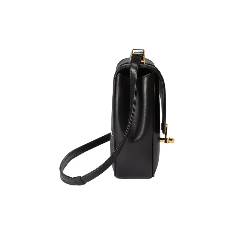 GUCCI Leather Saddle Bag Crossbody Shoulder Bag Women's Black-3