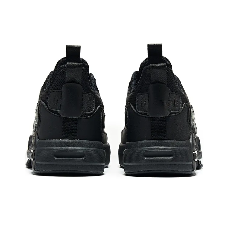 Erke Wushuang Thermal Cushioning Coverage Low Top Skateboard Shoes Men's Jet Black-4