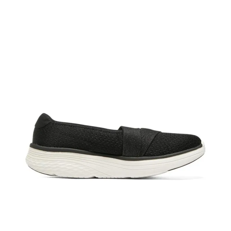 Skechers Max Cushioning Cushioned Slip Resistant Abrasion Resistant Low Top Sports Casual Shoes Women's Black-1