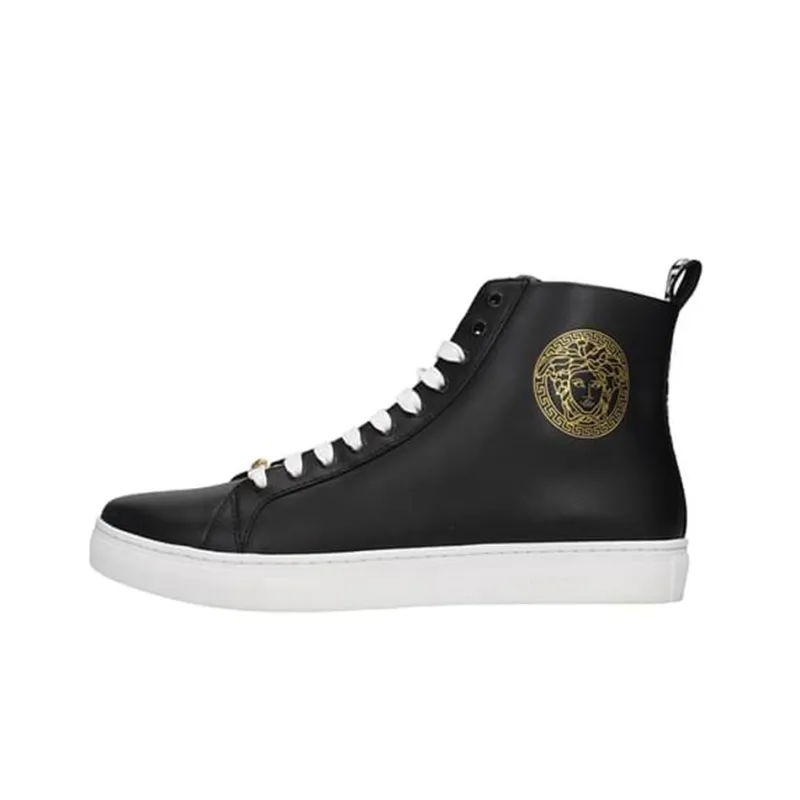 FANSIZHE High Top Stylish Skateboarding Shoes Men's Black-0