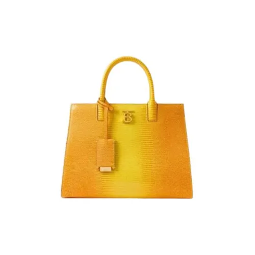 Burberry Calfskin Portable Crossbody Bag Shoulder Bag Mini Women's Lemon/Orange