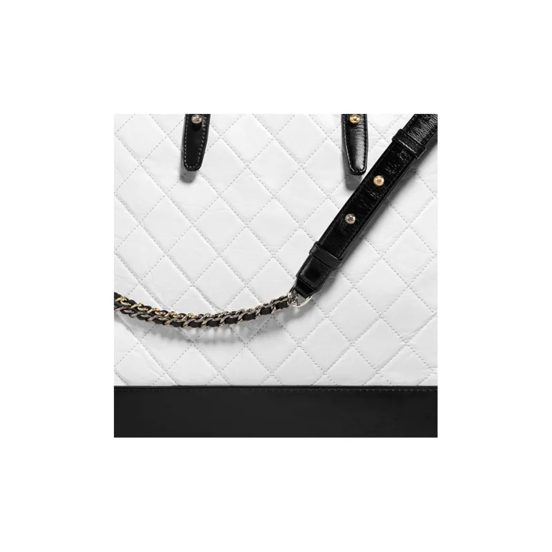 CHANEL Gabrielle Calfskin Handbag, Shoulder Bag, Crossbody Bag Tubas Women's White-3