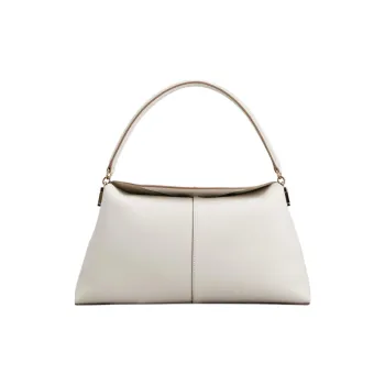 TOD'S Leather Handbag, Shoulder Bag Small Size Women's White