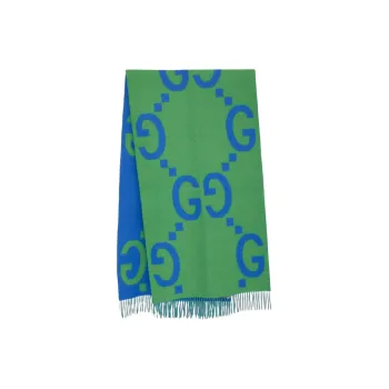 GUCCI Jumbo Gg Jacquard Fringed Scarf