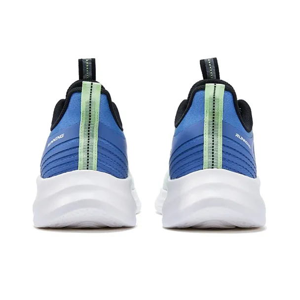 XTEP Shock Absorbers Slip Resistant, Abrasion Resistant, Breathable Low Top Sprint Running Shoes Men's White Green Blue-3