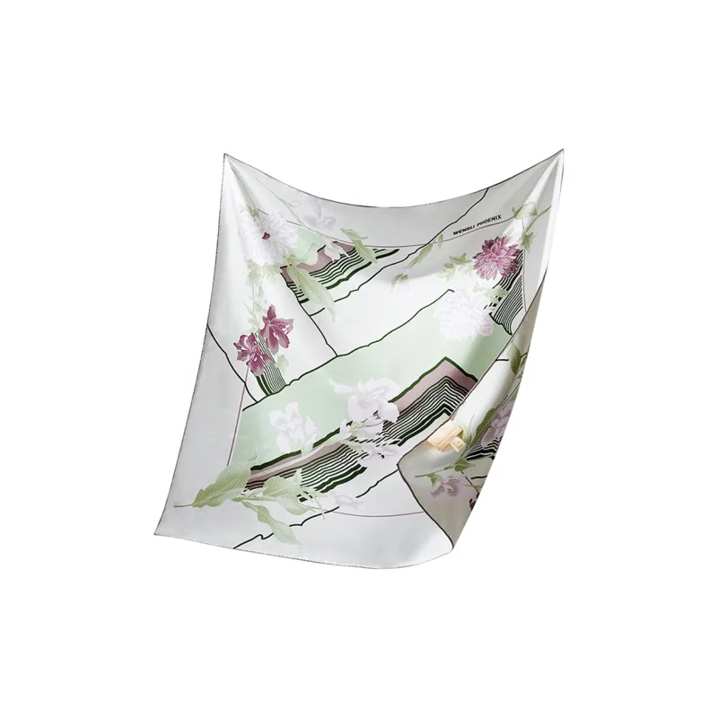 WENSLI 100% Mulberry Silk Scarves Women's-4