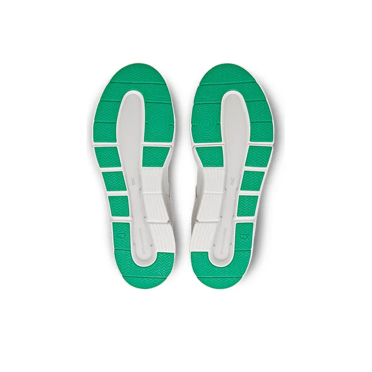 On ClubTHE ROGER Slip Resistant Low Top Skateboard Shoes Men's White Green-5