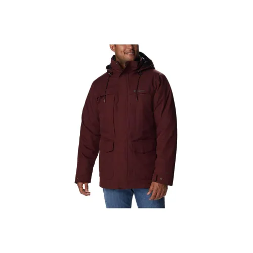 Columbia Jackets Men Maroon