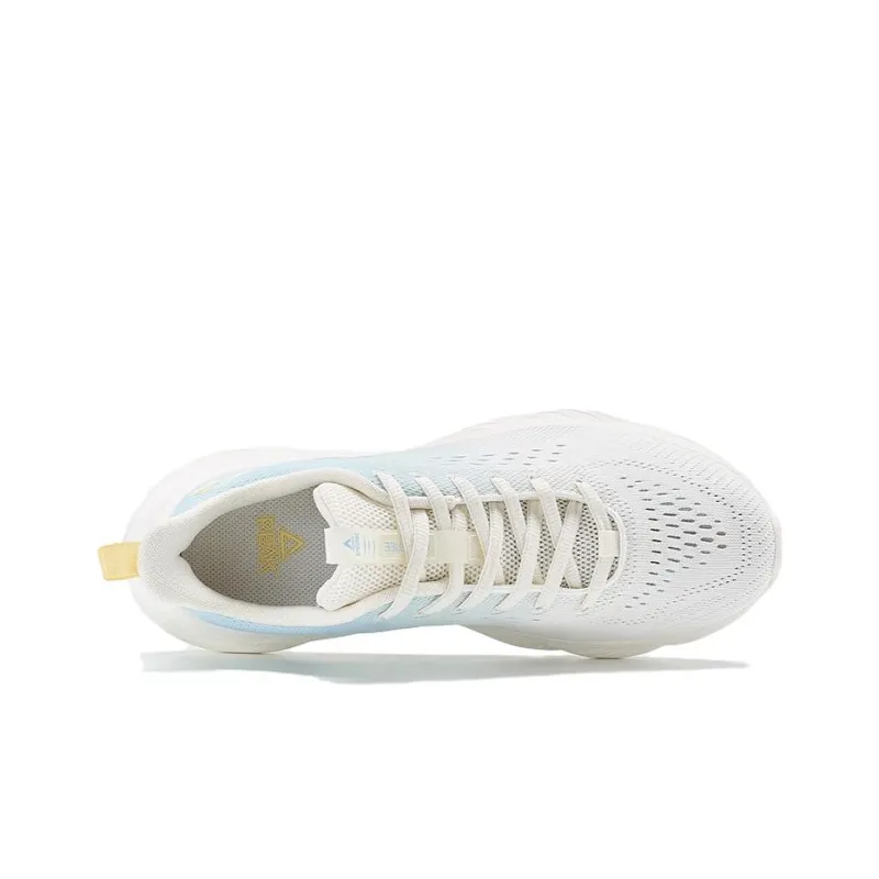 PEAK Cotton Candy Anti Slip And Wear Resistant Breathable Low Top Running Shoes Women's White Blue-2