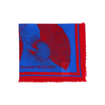Alexander McQueen Graphic print Fringed Scarf