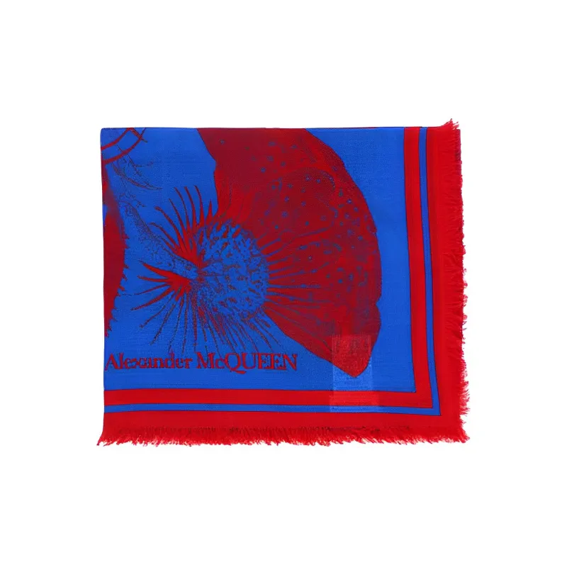 Alexander McQueen Graphic print Fringed Scarf-0