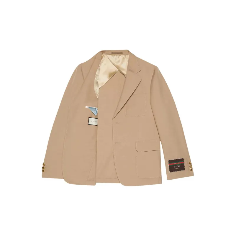 GUCCI Single breasted Cotton Blazer-1