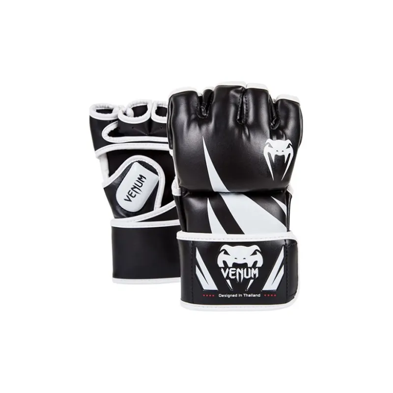 VENUM Boxing Gloves PU Sanda, Muay Thai, Combat, Training, Competition Unisex Black-0