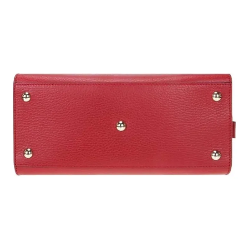 GUCCI Leather Tote Bag Shopping Bag Shoulder Bag Crossbody Bag Handbag Women's Red-5