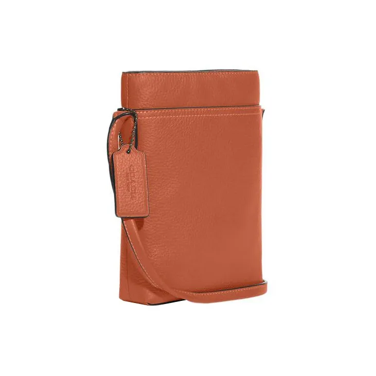 COACH Leather Shoulder Bag, Crossbody Bag Mini Men's Brown-1