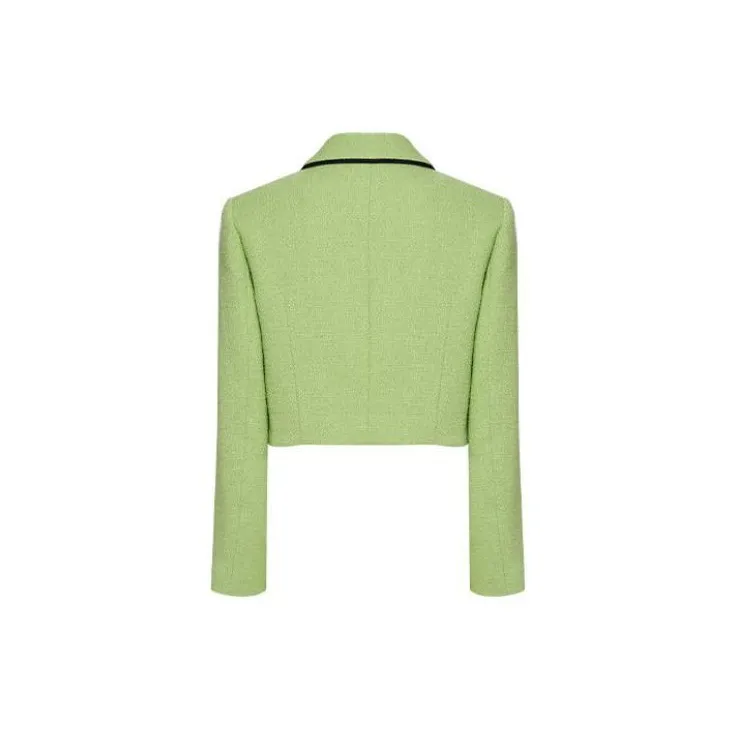 TAMMY TANGS Cropped Coats Women's Green-1