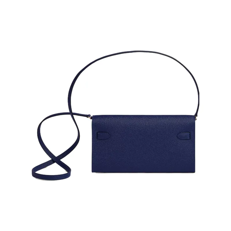 HERMES Kelly To Go Epsom Leather Shoulder Bag Crossbody Bag Women's 73 Bleu Saphir Sapphire Blue-1