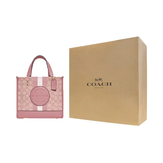 COACH Dempsey Tote 22 In Signature Jacquard With Stripe And Coach Patch-5
