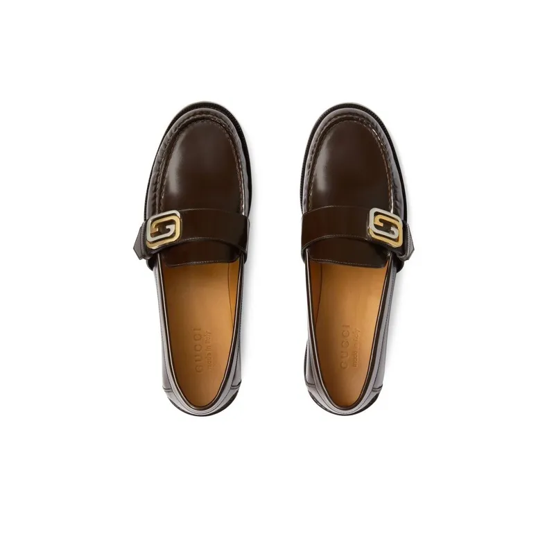GUCCI Gg Buckle Loafer 'Night Cocoa'-3