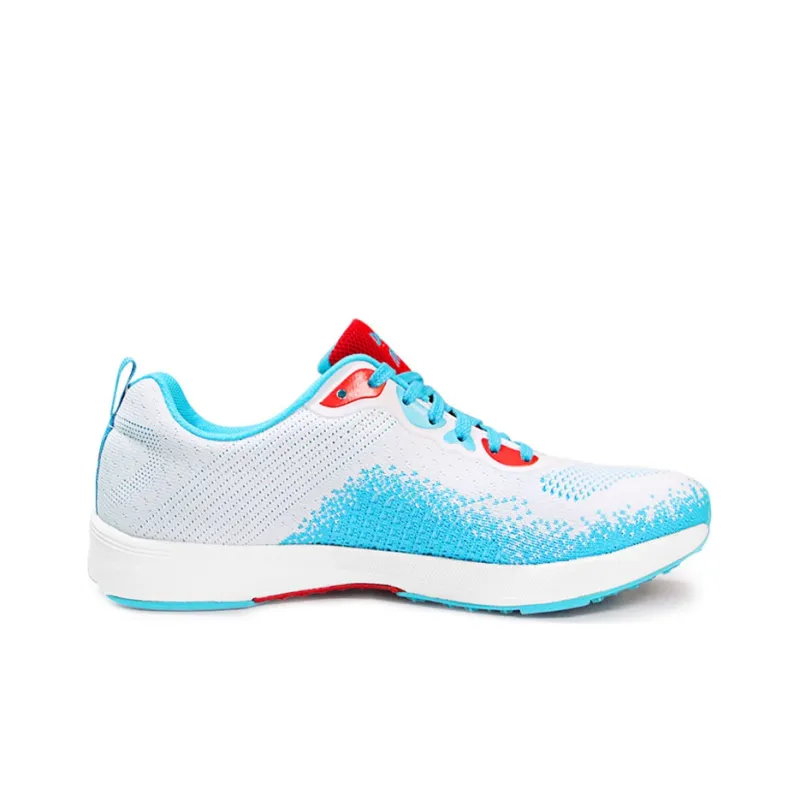 DO-WIN Cushioned Slip-Resistant Abrasion-Resistant Low-Top Running Shoes Unisex White Blue-1