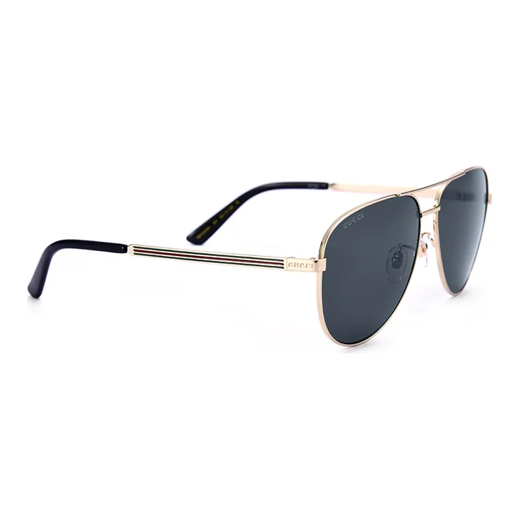 GUCCI Metal Aviator Sunglasses Men's Blue-4