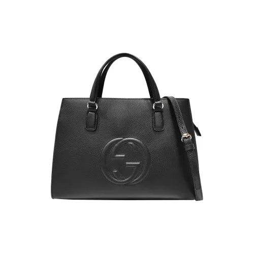 GUCCI Leather Tote Bag, Shopping Bag, Shoulder Bag, Crossbody Bag, Handbag Regular Women's Black