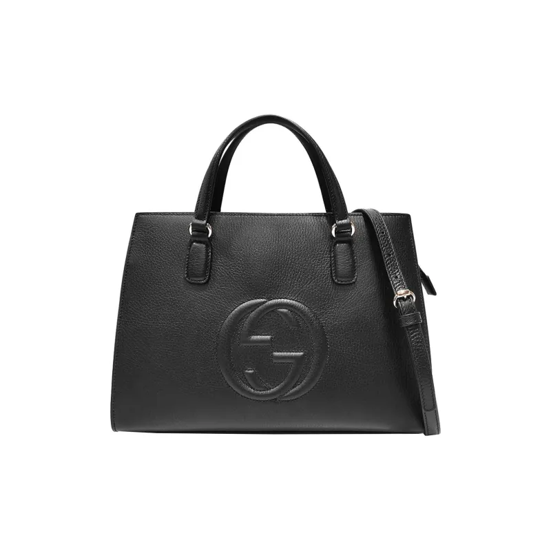 GUCCI Leather Tote Bag, Shopping Bag, Shoulder Bag, Crossbody Bag, Handbag Regular Women's Black-0