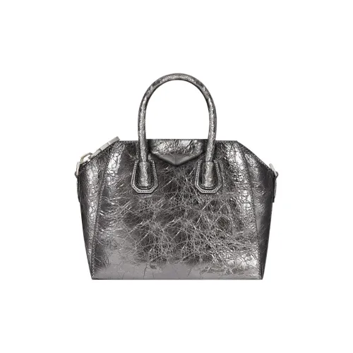 GIVENCHY Antigona Lambskin Shoulder Bag Crossbody Bag Handbag Mini Women's Silver