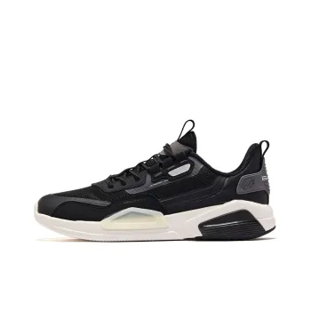 Erke Floating And Fluttering Low Top Running Shoes Men's Black White