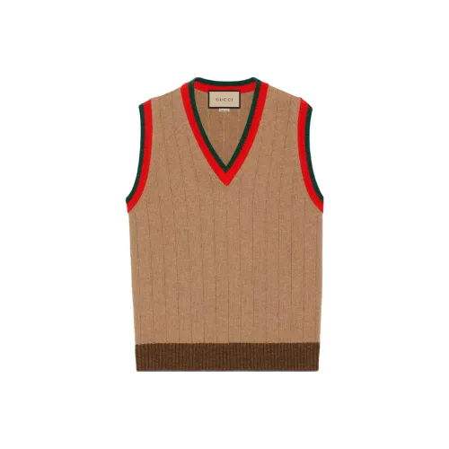 GUCCI Clothing Vests Men Camel