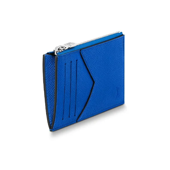 LOUIS VUITTON COIN Taïga Cow Leather Card Holder Men's Blue-1