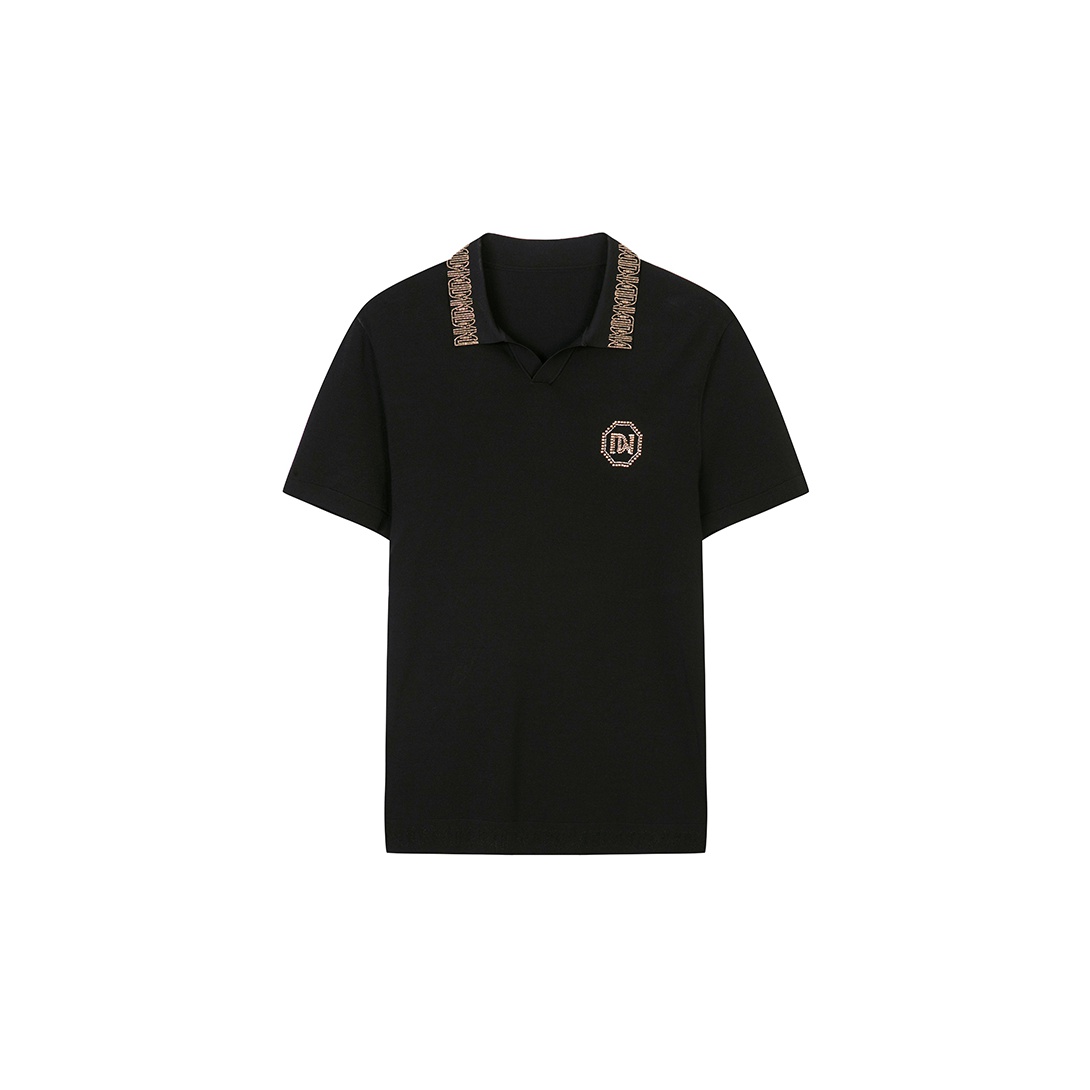 DAVID NAMAN Polo Shirts Men Black POIZON