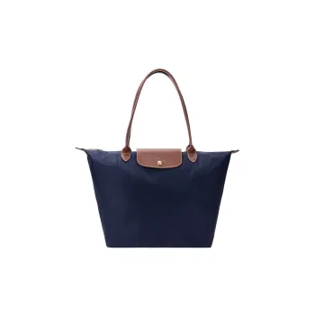 LONGCHAMP Le Pliage Fabric Shopping Bag Dumpling One Shoulder Handbag Large Size Women's Navy