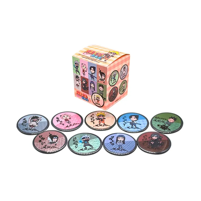 All Love Manga NARUTO Shippuden CHIBI Collection Badge 9 Piece Set IP Merch 5.8cm-1