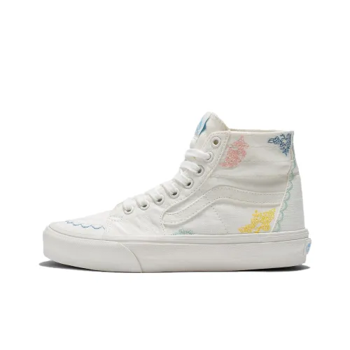 Vans SK8 Skateboard Shoes Unisex High-Top White/Red/Yellow/Blue