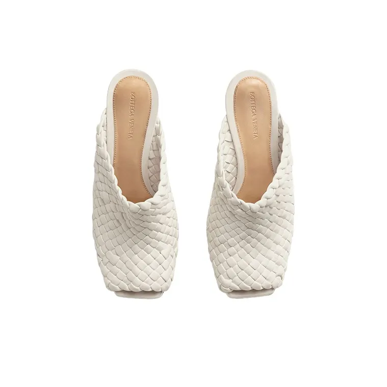 Bottega Veneta Canalazzo Closed Toe Slippers Women's White-2