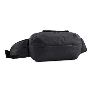 THULE Canvas Fanny Pack Sling Bag Canvas Bag Crossbody Bag Small Size Unisex Black/Umber