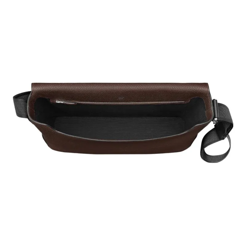 HERMES Citynews Togo With Sombrero II Calfskin Courier Bag Crossbody Bag Shoulder Bag Men's Chocolate/Black-2