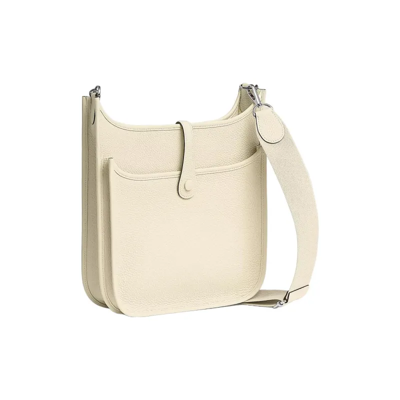 HERMES Evelyne Clemence Bullock Leather Shoulder Bag Crossbody Bag Regular Women's I2 Nata Cream White-2
